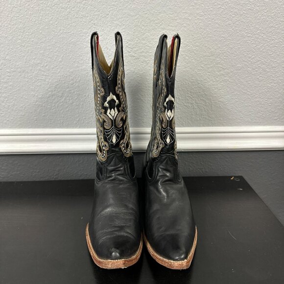 Potrero Leather Pointed Toe Cowboy Boots Mens size 9.5 Made Mexico Embroidered - Picture 2 of 9